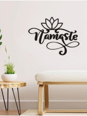 JD 017 - Lotus namaste metal wall art