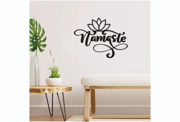 JD 017 - Lotus namaste metal wall art