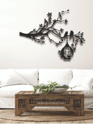 JD 003 - Bird & nest Metal wall art