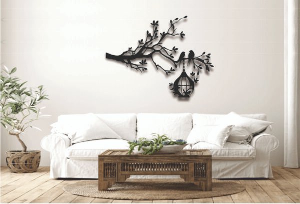 JD 003 - Bird & nest Metal wall art