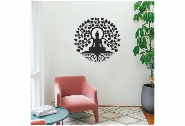 JD 022 - Meditating Buddha metal wall art