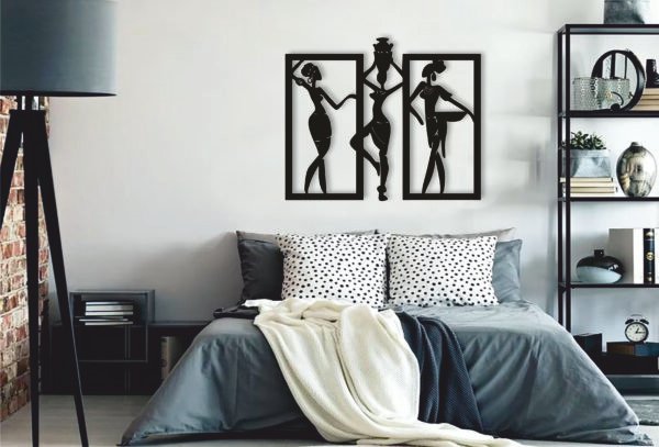 JD 004 - Ethenic african ladies Metal wall art