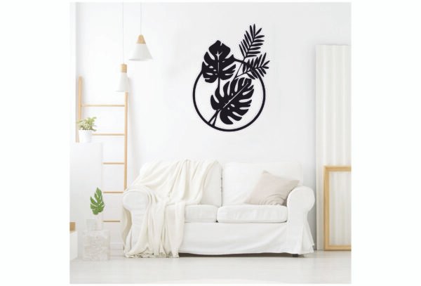 JD 025 - Tropical leaves metal wall art