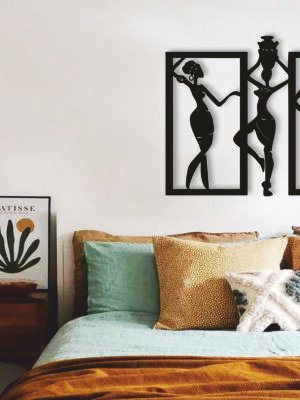 JD 004 - Ethenic african ladies Metal wall art