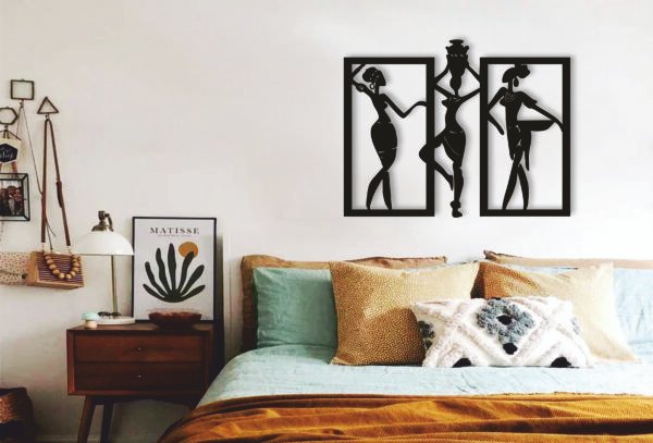 JD 004 - Ethenic african ladies Metal wall art