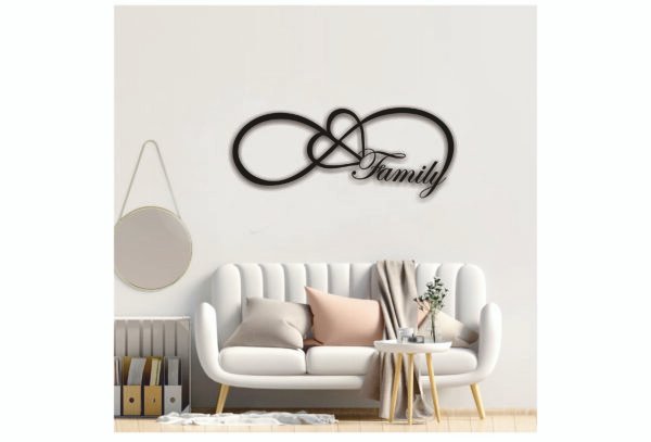 JD 0031 Family love metal wall art