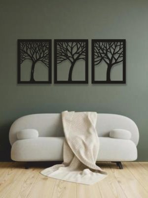 JD 0035 Three trees metal wall art