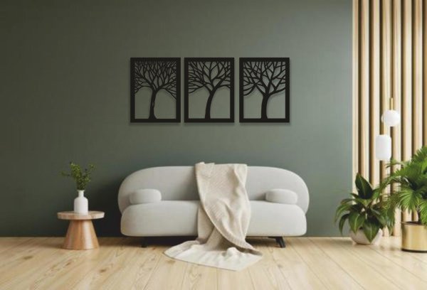 JD 0035 Three trees metal wall art