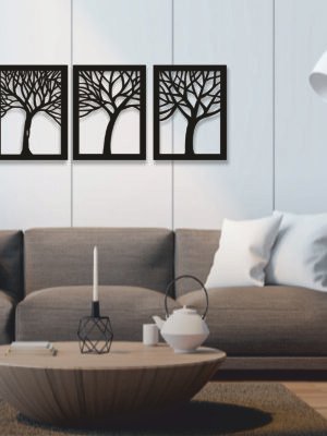 JD 0035 Three trees metal wall art