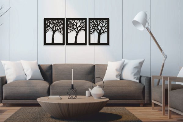 JD 0035 Three trees metal wall art